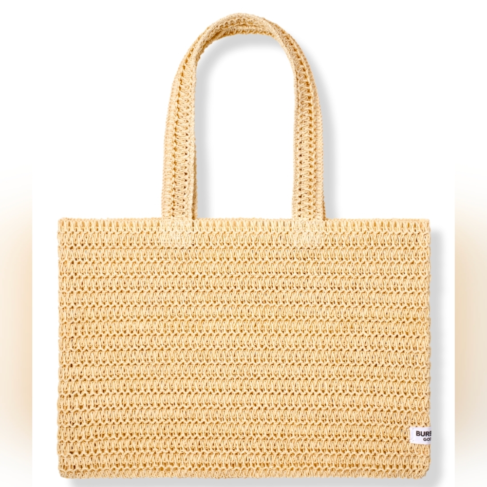 Burberry straw tote bag